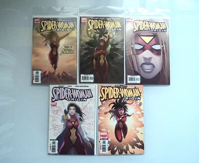 "SPIDER-WOMAN ORIGIN" COMPLETE SET, ISSUES #1 - #5! (VERY FINE / NEAR MINT) - Image 1 of 4