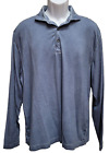 TADD Men's Cotton Blue Long Sleeve Polo Shirt Size L
