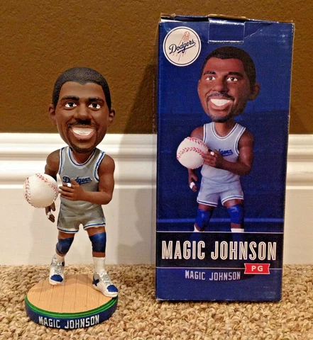 Magic Johnson 2014 Los Angeles Dodgers Bobblehead SGA ~ Lakers Legend Cover