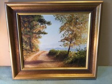 V Martin Top Of The Hill Framed Oil Painting 