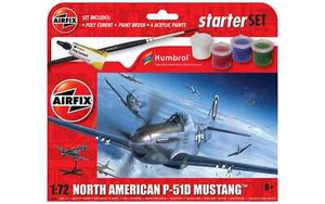 A55013 Airfix 1:72 Scale Starter Set - North American P-51D Mustang - Picture 1 of 1