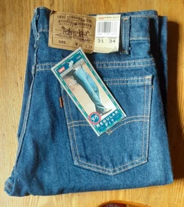 LEVI'S BLUE JEANS 505 VINTAGE 1990S MENS 31 X 34 NWT NEW WITH TAGS - Picture 1 of 3