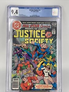 All Star Comics 74 DC Bronze 1978, 9.4 CGC Grade  Final Scarce Issue White Pages