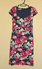 Dress Laura Ashley size 10 Bright floral pink/dark blue. Cap sleeve Empire waist