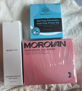 Morovan Nail Product Lot + Born Pretty Dehydrator Primer Kit - Picture 1 of 9