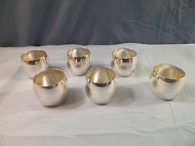 Set Of 6 Vintage Sterling Silver 950 Napkin Rings No Monograms  • 191.96$