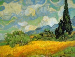 Cypresses by Vincent Van Gogh Giclee Fine Art Print Reproduction on Canvas