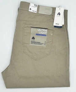 Pantalones de mezclilla Brax Chino estilo Cádiz calce recto ultraligeros flexibles beige marrón 36/34 - Imagen 1 de 7