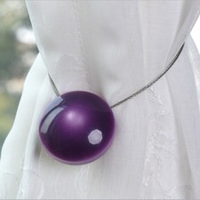 2x Magnetic Ball Curtain Clips Drapery Tiebacks Holdback Buckle Tie Purple