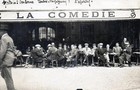 CPA 31 CARTE PHOTO FIGURANT LE CAFE LA COMEDIE A TOULOUSE (jour du match Tarbes