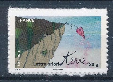 France 2011 Stamp Day - Yvert 526A : the good stamp very fine adhesive Cover
