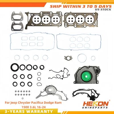 Sellos de junta de culata para Jeep Chrysler Pacifica Dodge Ram 1500 3,6 L 16-24 Foto 1 de 4