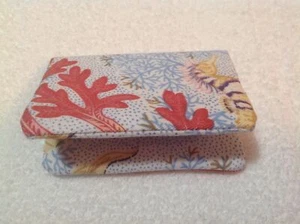 Handmade Fabric Business Credit Gift Card Money Holder Wallet Sea Life Design - Picture 1 of 4