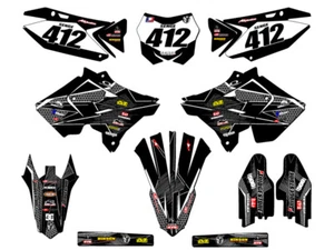 2001-2014 fits POLISPORT RESTYLE (RMZ STYLE) RM 250 PODIUM Black Senge Graphi... - Bild 1 von 10
