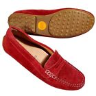 Samuel Hubbard Womens 9 M Slip On Driving Shoes Red Free Spirit  Suede W2111-401