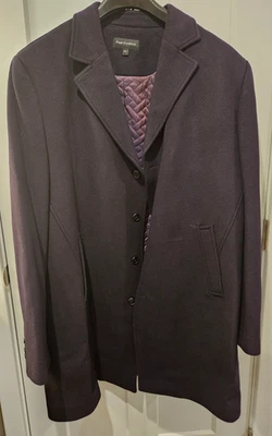 Paul Frederick Purple Wool Blend Topcoat 3XL Tall NWT Quilted Lining Mens - Image 1 of 4