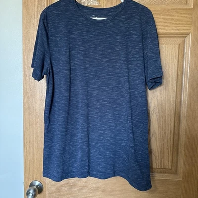 Camiseta grande de lujo Marc Anthony para hombre azul medio, manga corta mezcla de algodón Foto 1 de 3