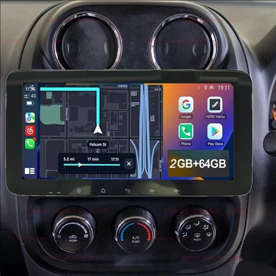 For Jeep Compass 2009-2016 Car Stereo Radio Android 15 Carplay GPS Navi Player Foto 1 de 4