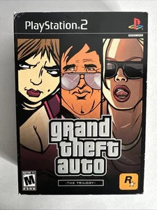 Grand Theft Auto The Trilogy PlayStation 2 PS2 - w/ manual and maps - Tested - Picture 1 of 6
