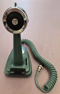 Vintage Turner +2 SSB Transistor Metallo Verde Standing Microfono Parte Riparazione - Foto 1 di 12