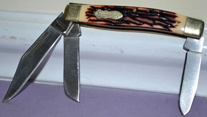 Schrade Uncle Henry 885UH Stockman 3 SS Blade King Ranch Folding Knife-Excellent - Picture 1 of 9
