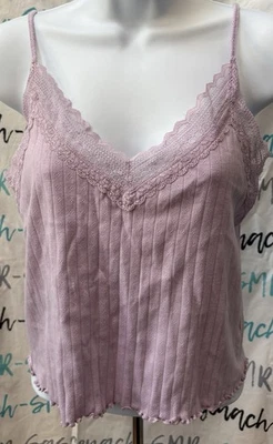 Top para mujer American Eagle correa de espagueti ribete de encaje copped púrpura XXL 2X NUEVO SIN ETIQUETAS Foto 1 de 4
