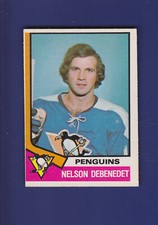 Nelson Debenedet RC 1974-75 O-PEE-CHEE OPC Hockey #293(VGEX) Pittsburgh Penguins