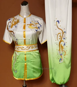 Unisex Kung fu Competition Changquan Suit Martial arts Tai chi Wushu Uniforms - Picture 1 of 2