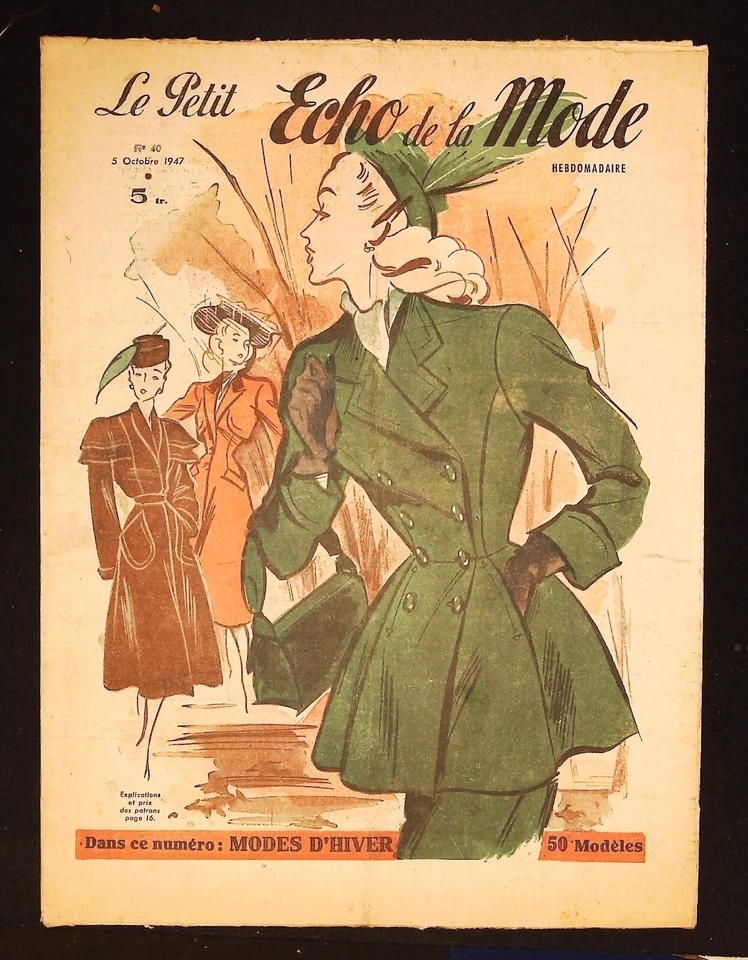 Le Petit Echo de la Mode année 1947, Ancien magazine Français N°40 - Photo 1/1