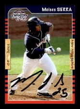 MOISES SIERRA SIGNED 2011 GRANDSTAND NEW HAMPSHIRE FISHER CATS ON-CARD AUTO