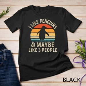Camiseta De Colección I Like Penguins and Maybe 3 People Funny Penguins - Imagen 1 de 15