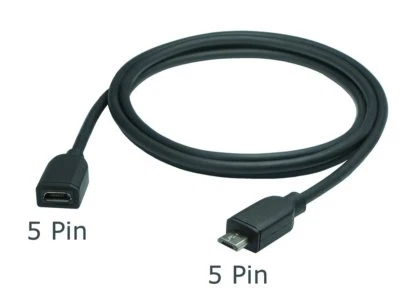 Cavo di prolunga micro USB 1m (5 pin), completamente spento, doppio schermo - Immagine 1 di 2
