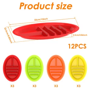 Taco Holder Plates Safe Taco Bar Taco Plates with Dividers for Taco pacbK - Picture 1 of 11