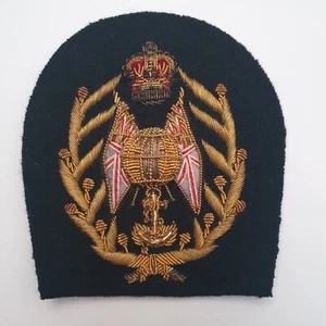 Royal Marines Colour Sergeant's Wire Bullion Arm Badge Patch. British Army. V2 - Picture 1 of 3