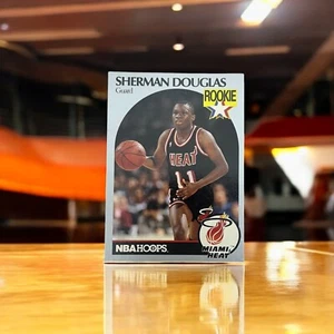 1990-91 NBA Hoops Sherman Douglas RC #164 Miami Heat - Picture 1 of 2