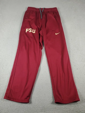 Nike Florida State Seminoles FSU Pants Mens Large Red Therma Joggers Sweatpants Cover