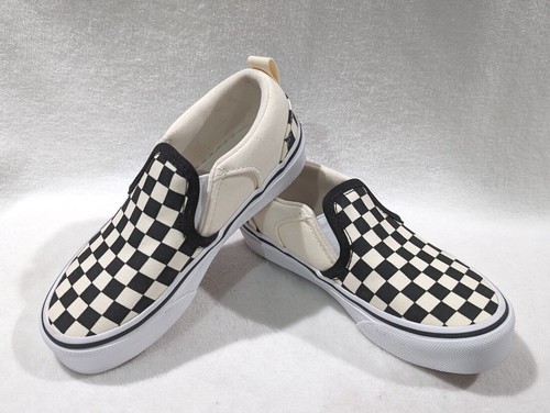 Scarpe da skate slip on Vans ragazzo Asher nere naturali taglia 13 nuove senza scatola