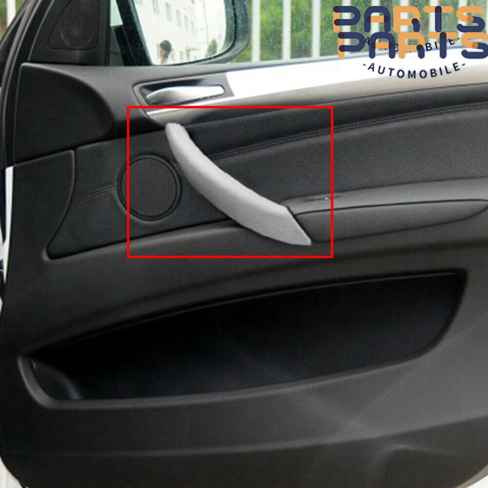 Reemplazo de cubierta protectora de manija de puerta interior PU gris original para BMW X5 X6 2006-13 Foto 1 de 1