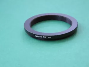52mm-43mm 52-43 Step Down Male-Female Filter Ring Adapter 52mm-43mm - Picture 1 of 2