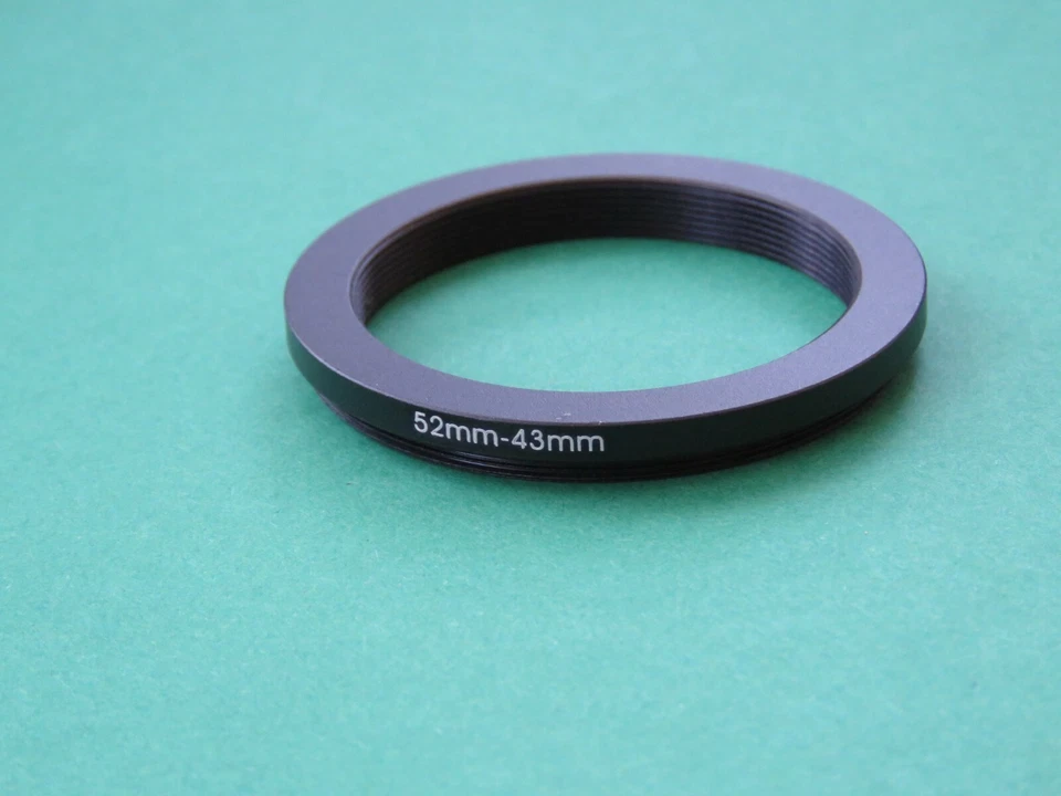 52mm-43mm 52-43 Step Down Male-Female Filter Ring Adapter 52mm-43mm  - Image 1 of 2