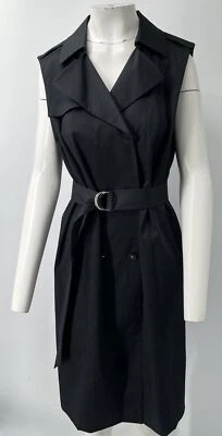 Vestido jaqueta Escada Sport ALTERED azul marinho peito duplo sem mangas tamanho 44 - Imagem 1 de 4