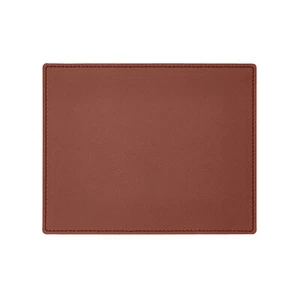 Mauspad Echtes Leder Orange Braun - Mousepad Eckige Ecken - Handwerkliche Nähte - Bild 1 von 2