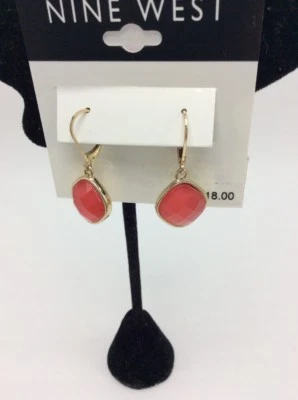 Pendientes de piedra facetada rosa Nine West $18 NW 5 Foto 1 de 3