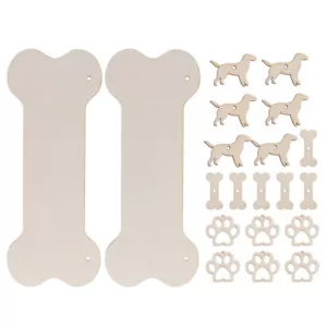 Wood Blank Sign Wooden Dog Plaque Dog Signboard Hanging Wood Plaque - Picture 1 of 12