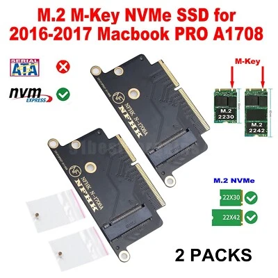 M.2 M-Key NVMe 2230/2242 SSD Adapter for 2016-2017 Macbook Pro A1708 SSD Upgrade - Image 1 of 4