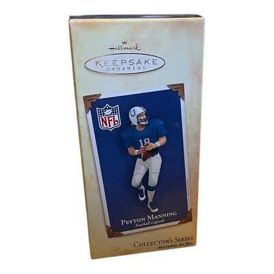 Ornamento de recuerdo vintage Peyton Manning Hallmark Indianapolis Colts NFL 2004 Foto 1 de 3