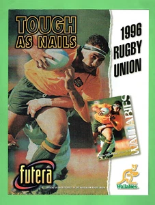 #T326, 1996 RUGBY UNION FUTERA TRADING CARD PROMOTIONAL SHEET - Picture 1 of 2