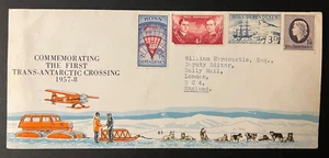 Cover Ross Sea Com Commemorating First TransAtlantic Crossing 1957-8 Journalists - Picture 1 of 5