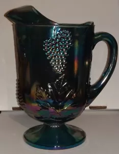 Vintage Grapes Carnival Glass large Pitcher - Picture 1 of 4