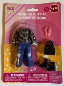 NEW ~ FRIENDS FOREVER CLUB DOLL'S ~ JEANS CAMO SHIRT PLUS FASHION OUTFIT - Picture 1 of 2
